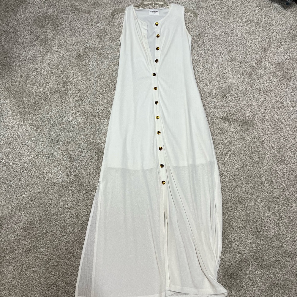 Callahan White Button-Down Maxi Dress